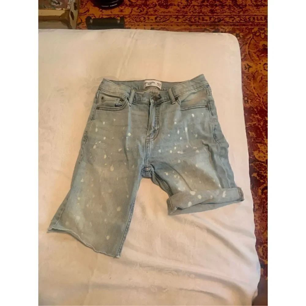 Abercrombie Fitch Boys Long Denim Jean Shorts